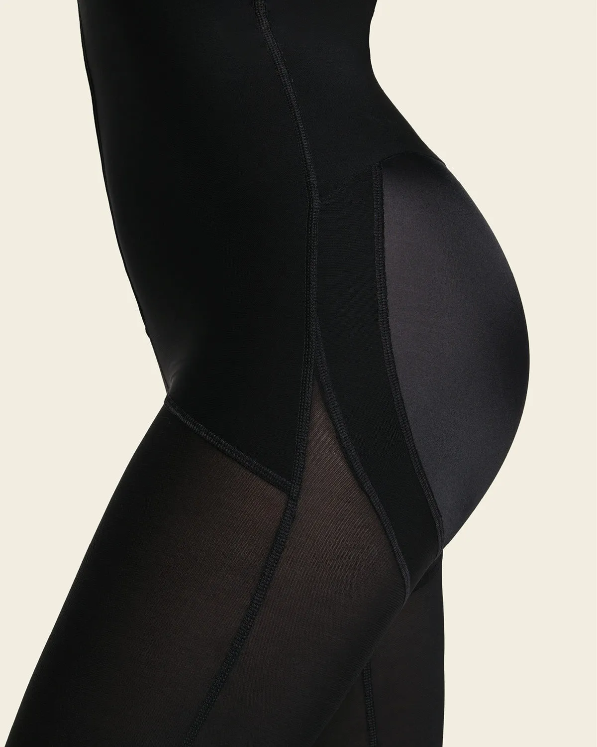 Hook-And-Zip Mid-Calf Sculpting Body Shaper