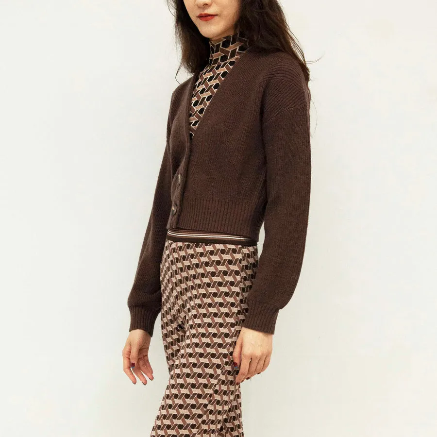 Leslie Cardigan Brown