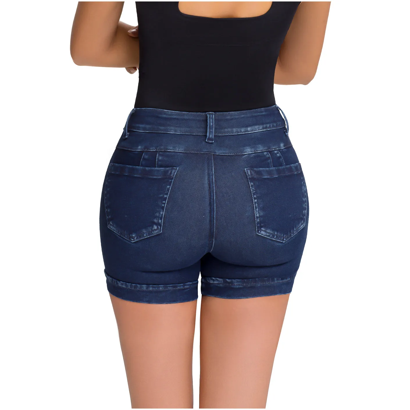 Lowla 239717 | Women Jean Butt Lifting Shorts with Inner Girdle