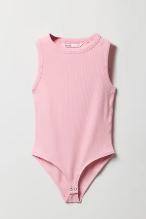 Maillot camisole côtelé pour filles