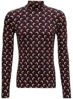 Marine Serre Moon Motif Long-Sleeve Top