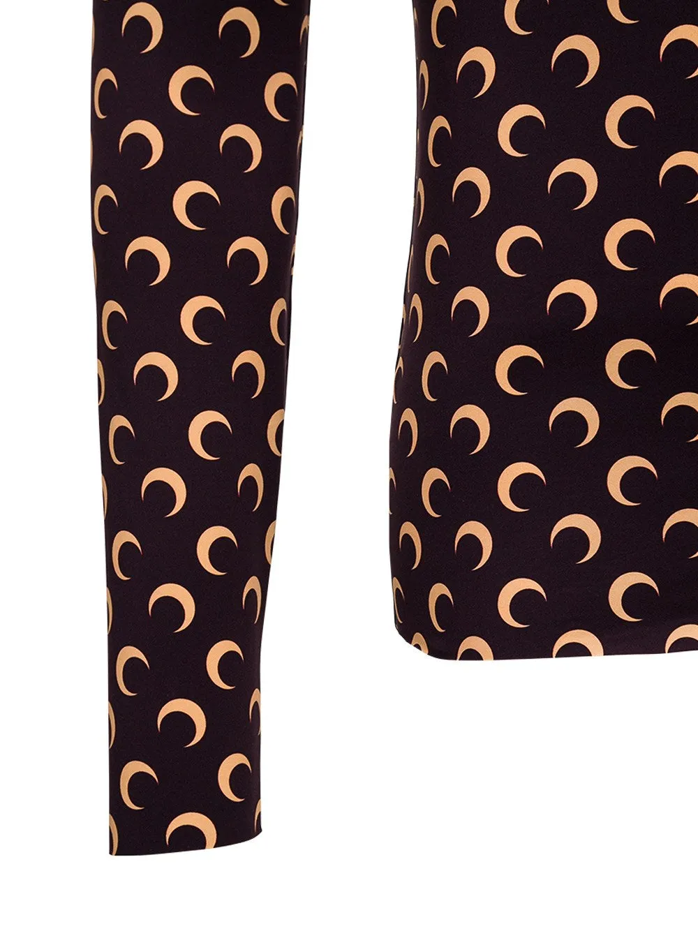 Marine Serre Moon Motif Long-Sleeve Top