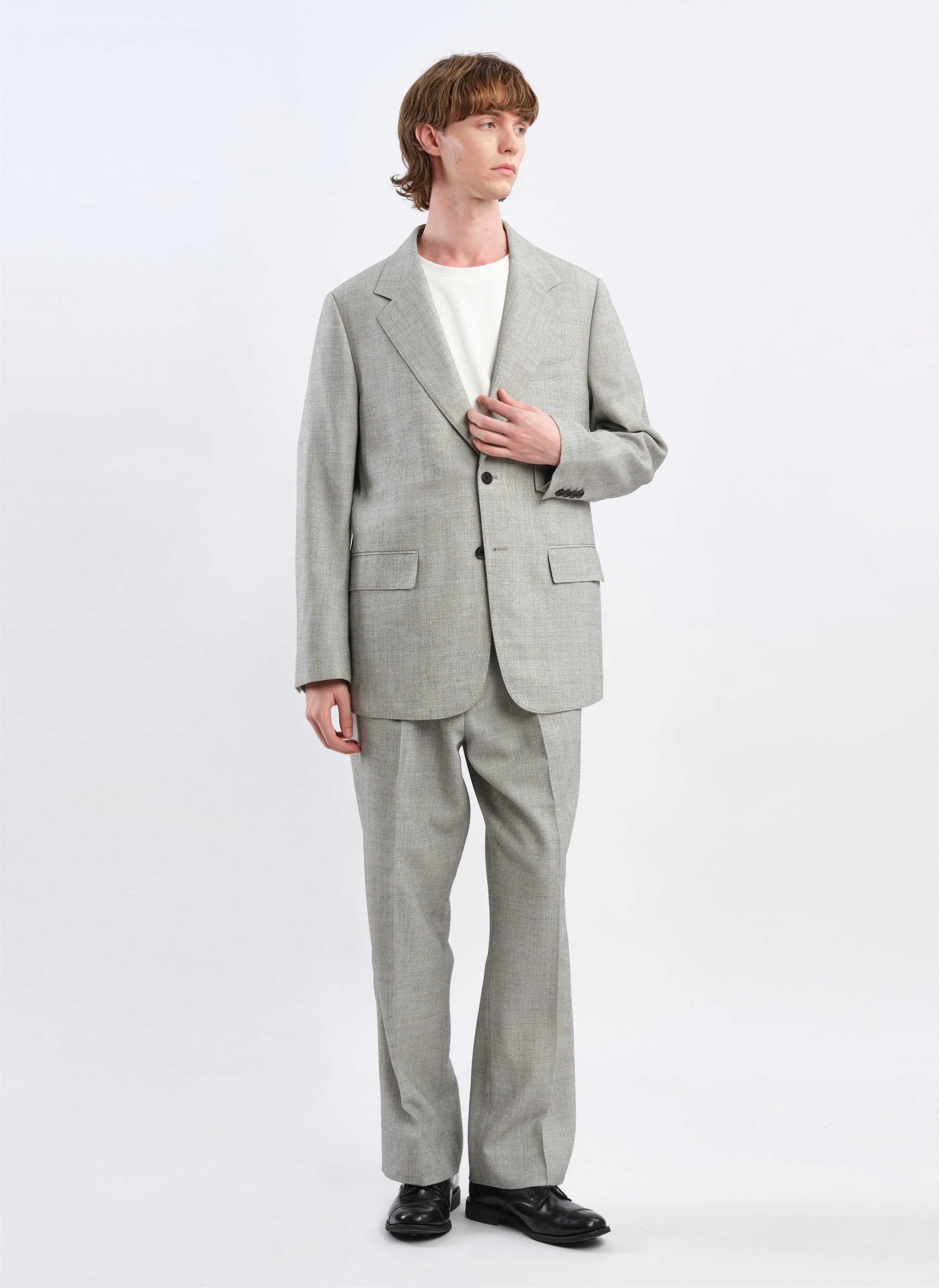 Marzotto Organic Wool Pleated Suit Pants