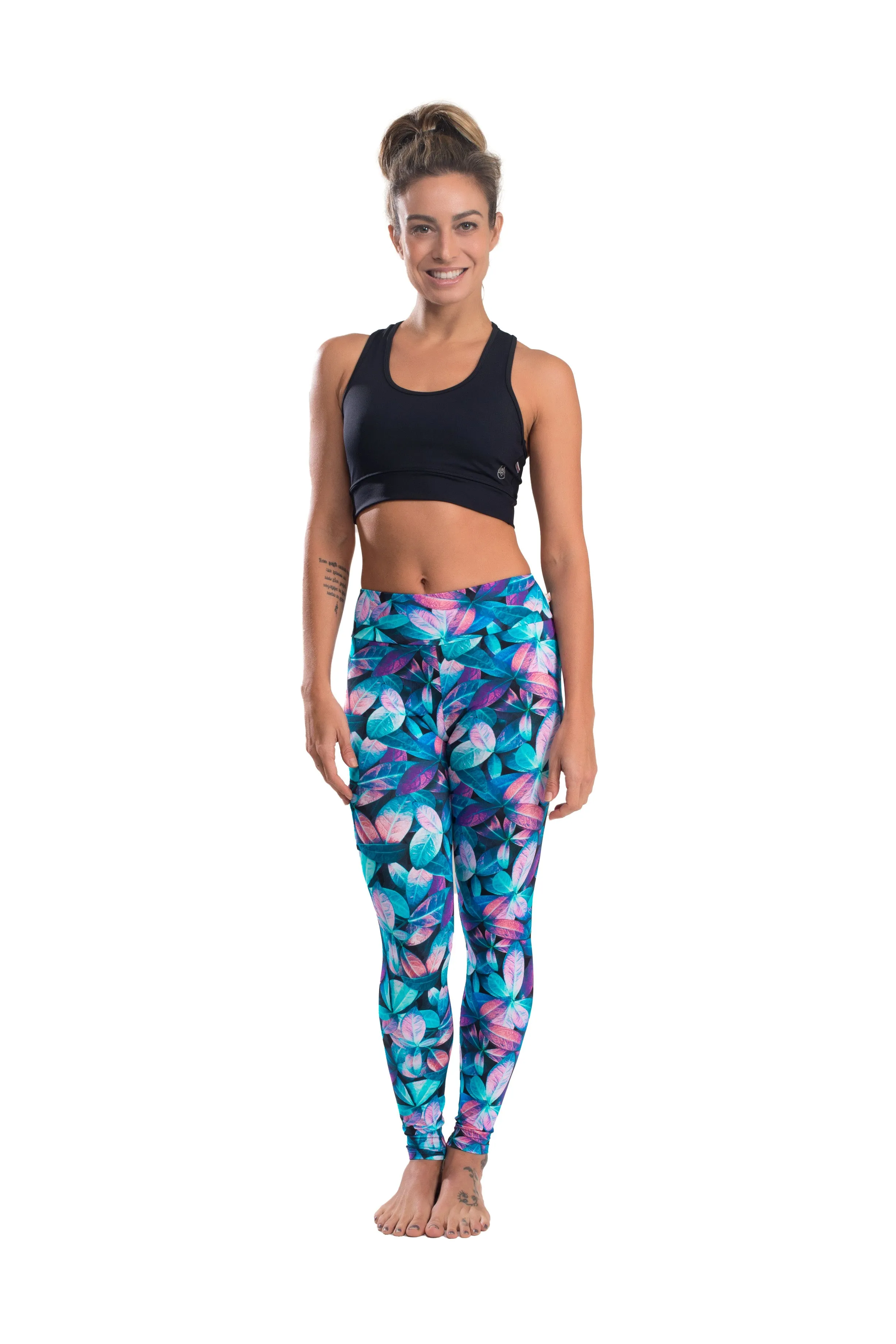 Mid-Rise Legging, Flower Field, Cool Form Light