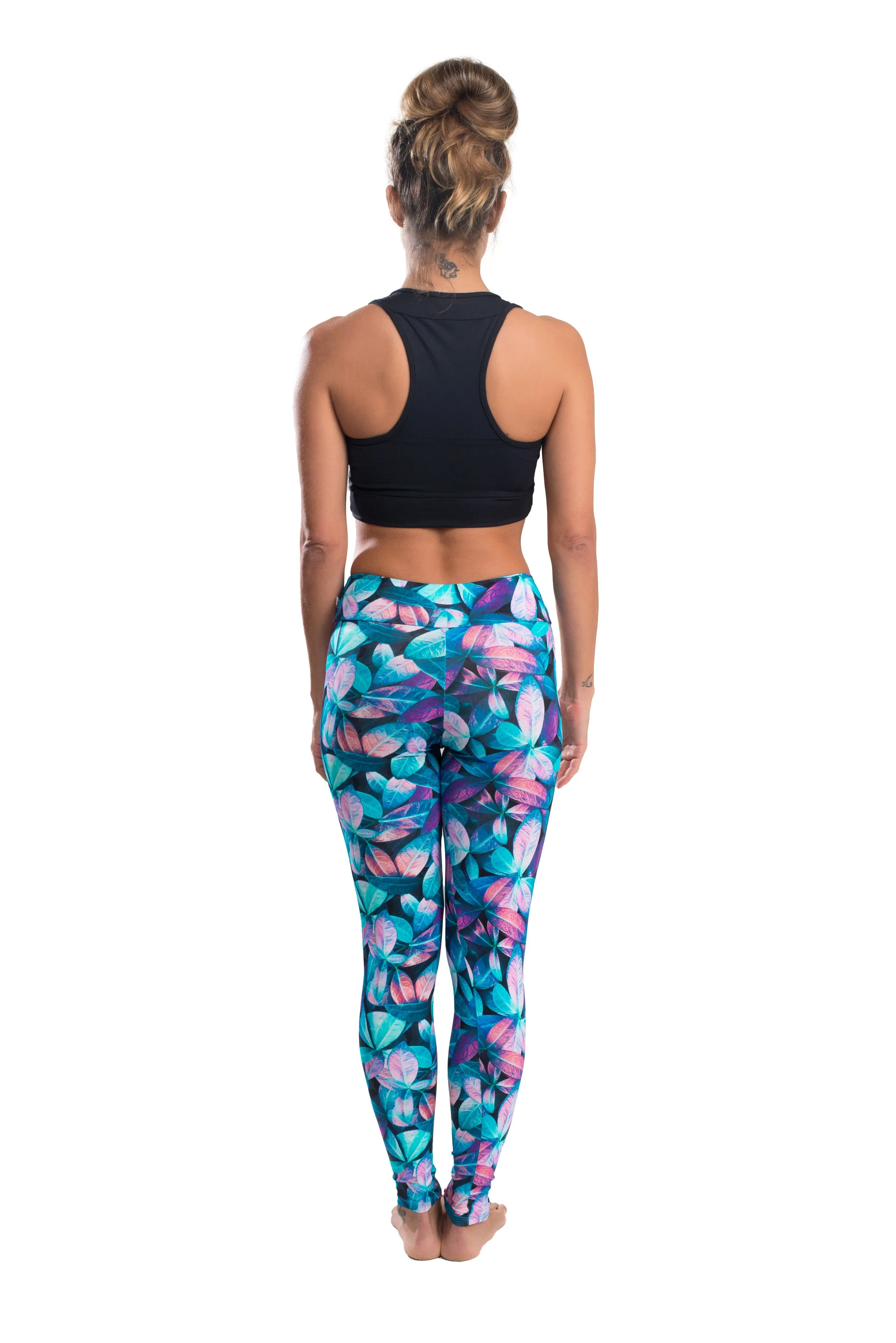 Mid-Rise Legging, Flower Field, Cool Form Light