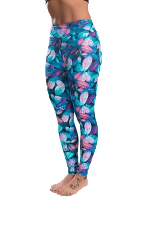 Mid-Rise Legging, Flower Field, Cool Form Light