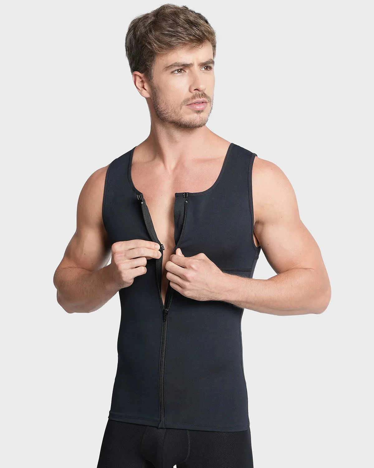 Moderate Shaper Vest with Double-Layered Support in Abs and Back