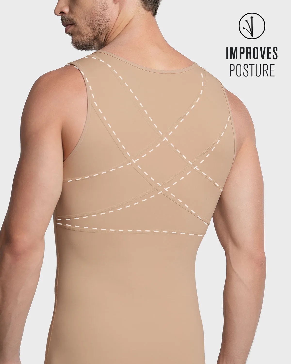 Moderate Shaper Vest with Double-Layered Support in Abs and Back