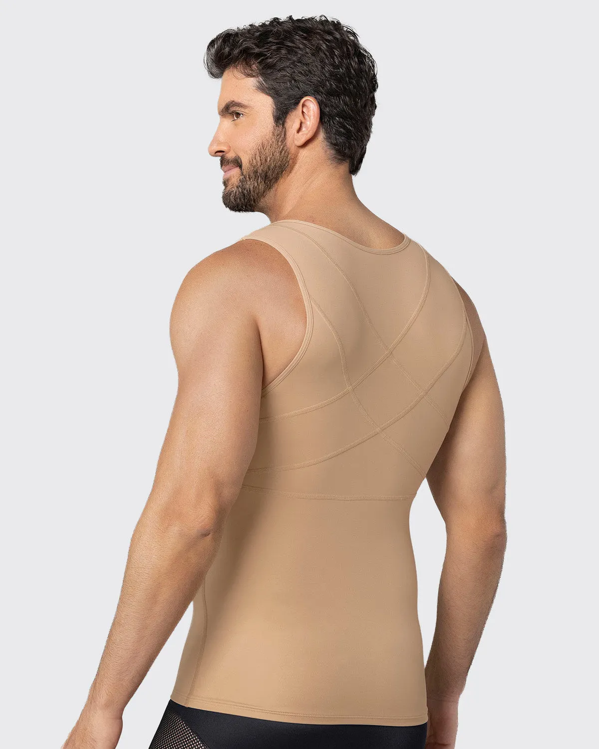 Moderate Shaper Vest with Double-Layered Support in Abs and Back