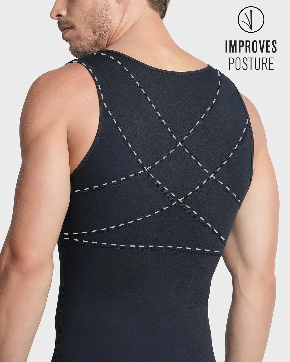 Moderate Shaper Vest with Double-Layered Support in Abs and Back