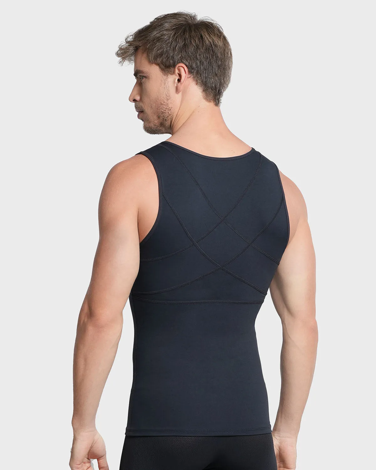 Moderate Shaper Vest with Double-Layered Support in Abs and Back