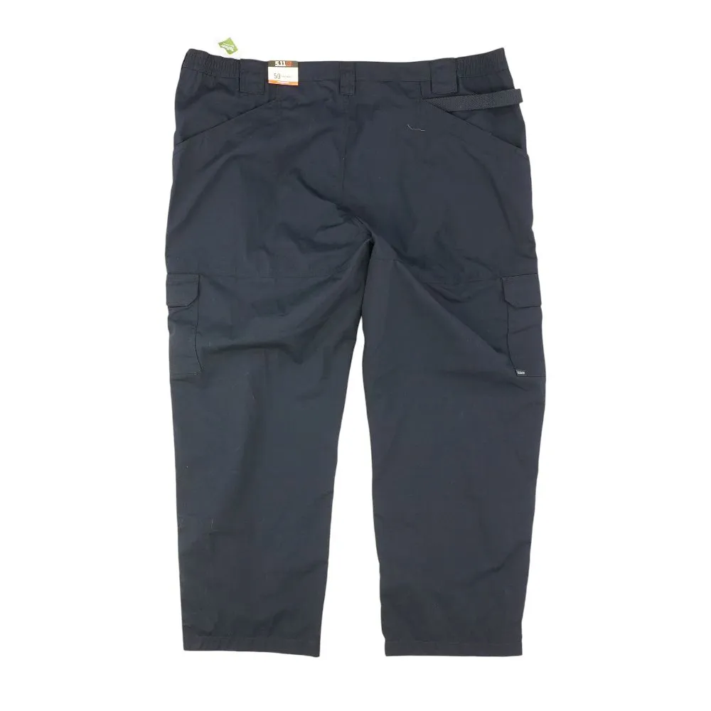 Navy Solid Cargo Pants