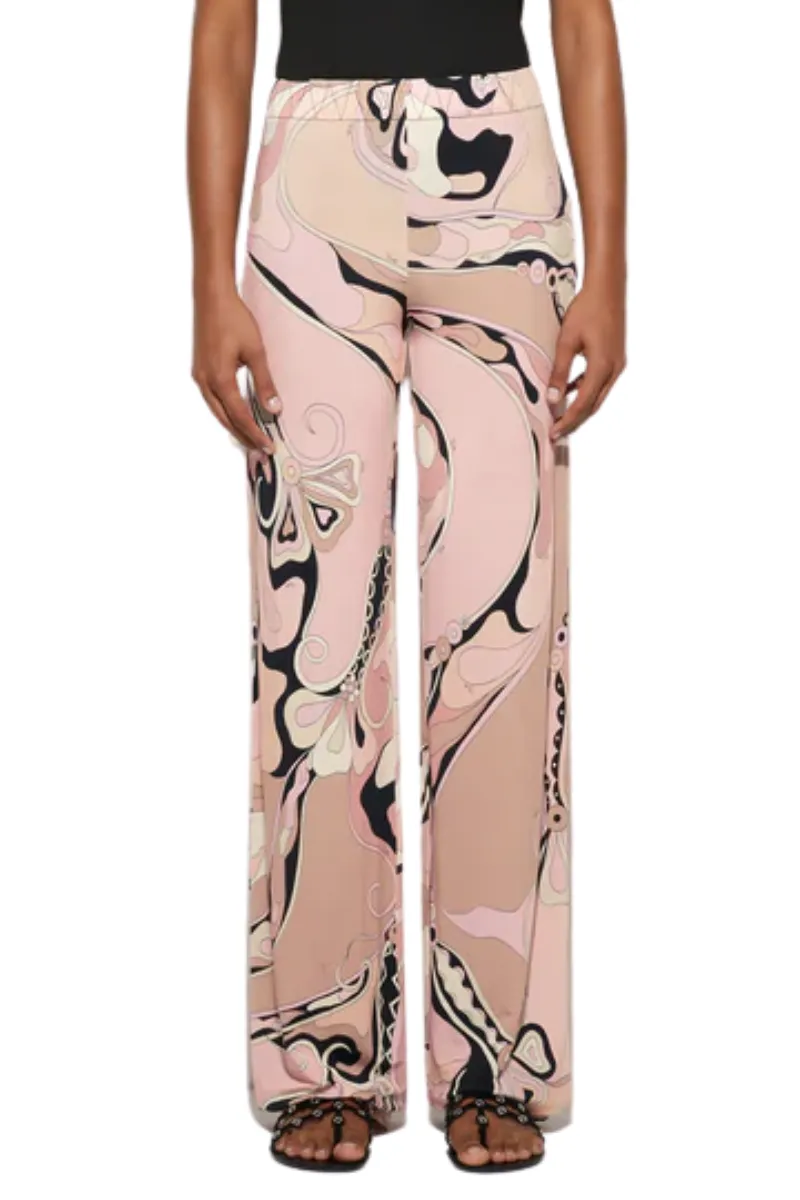 Orchidee Print Straight Pants