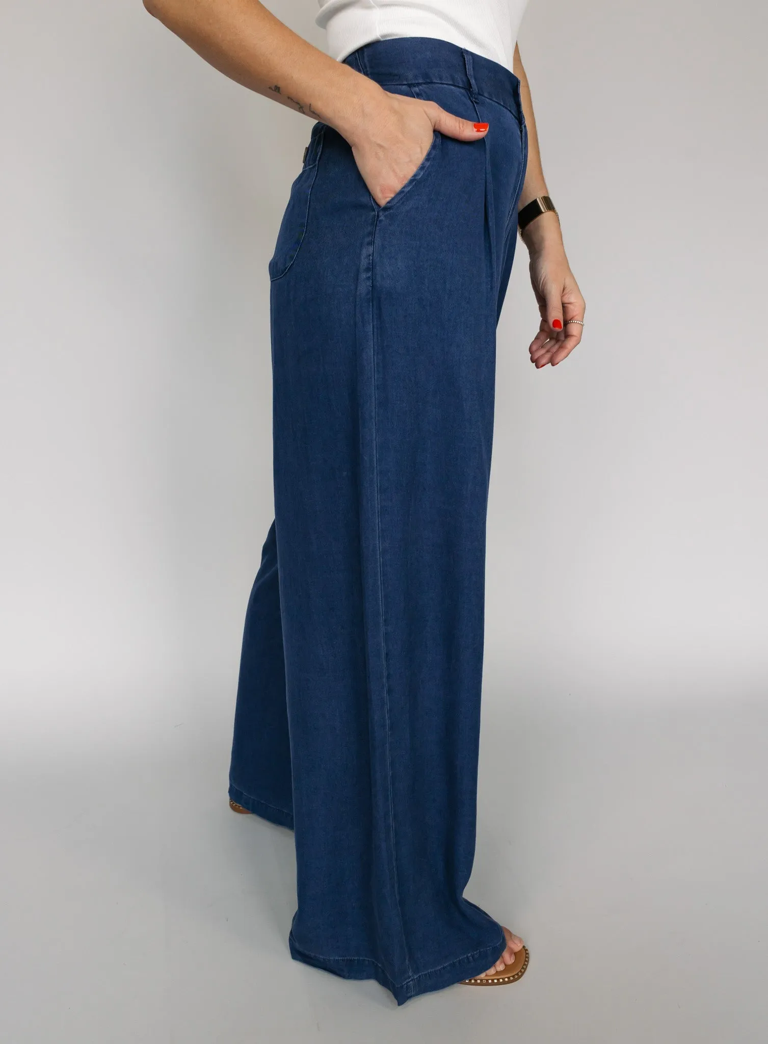 Ozzy Dark Chambray Pants - Final Sale