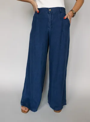 Ozzy Dark Chambray Pants - Final Sale