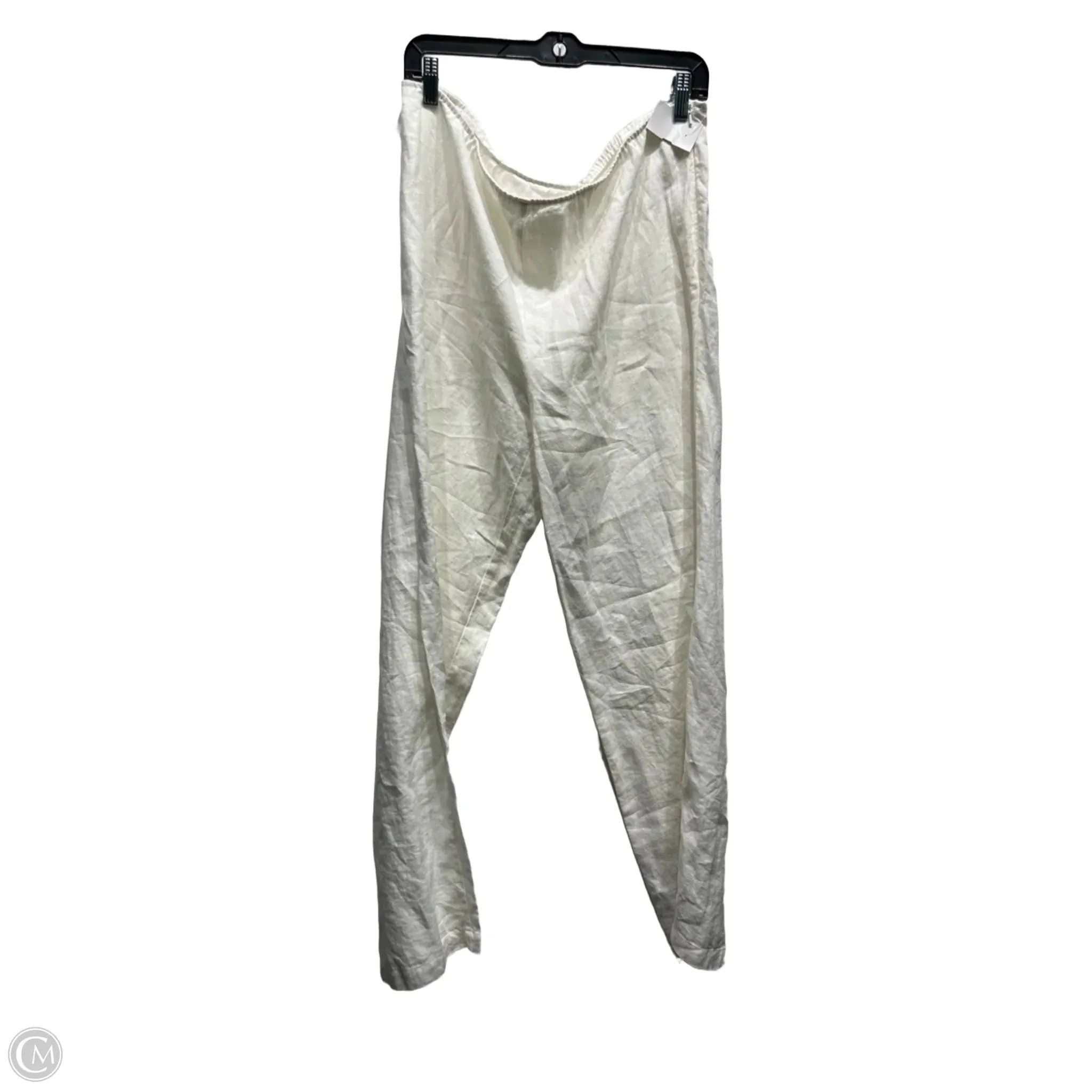 Pants Linen By Eileen Fisher In White, Size: L