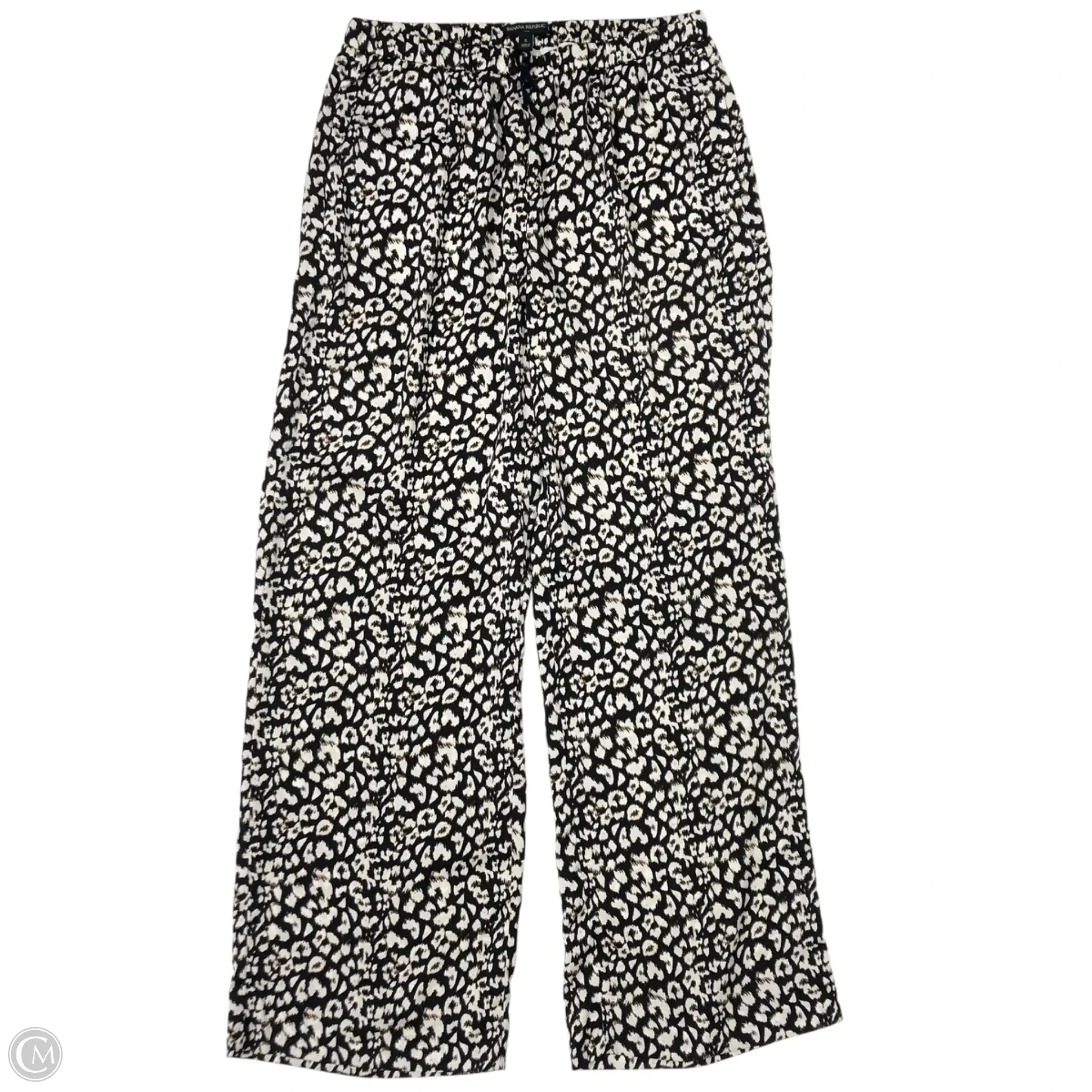 Pants Wide Leg By Banana Republic In Black & White, Size: S