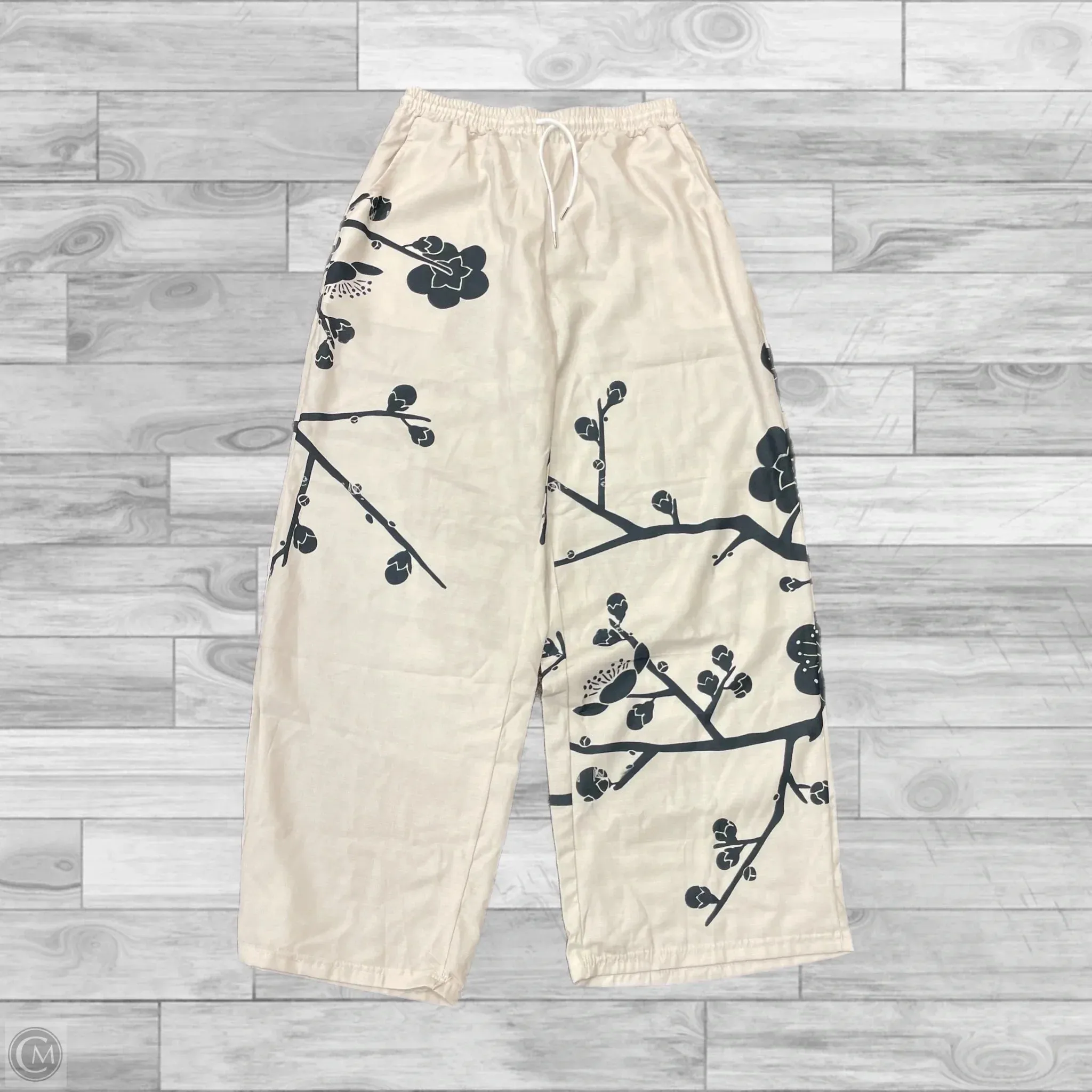 Pants Wide Leg By Clothes Mentor In Black & Cream, Size: L