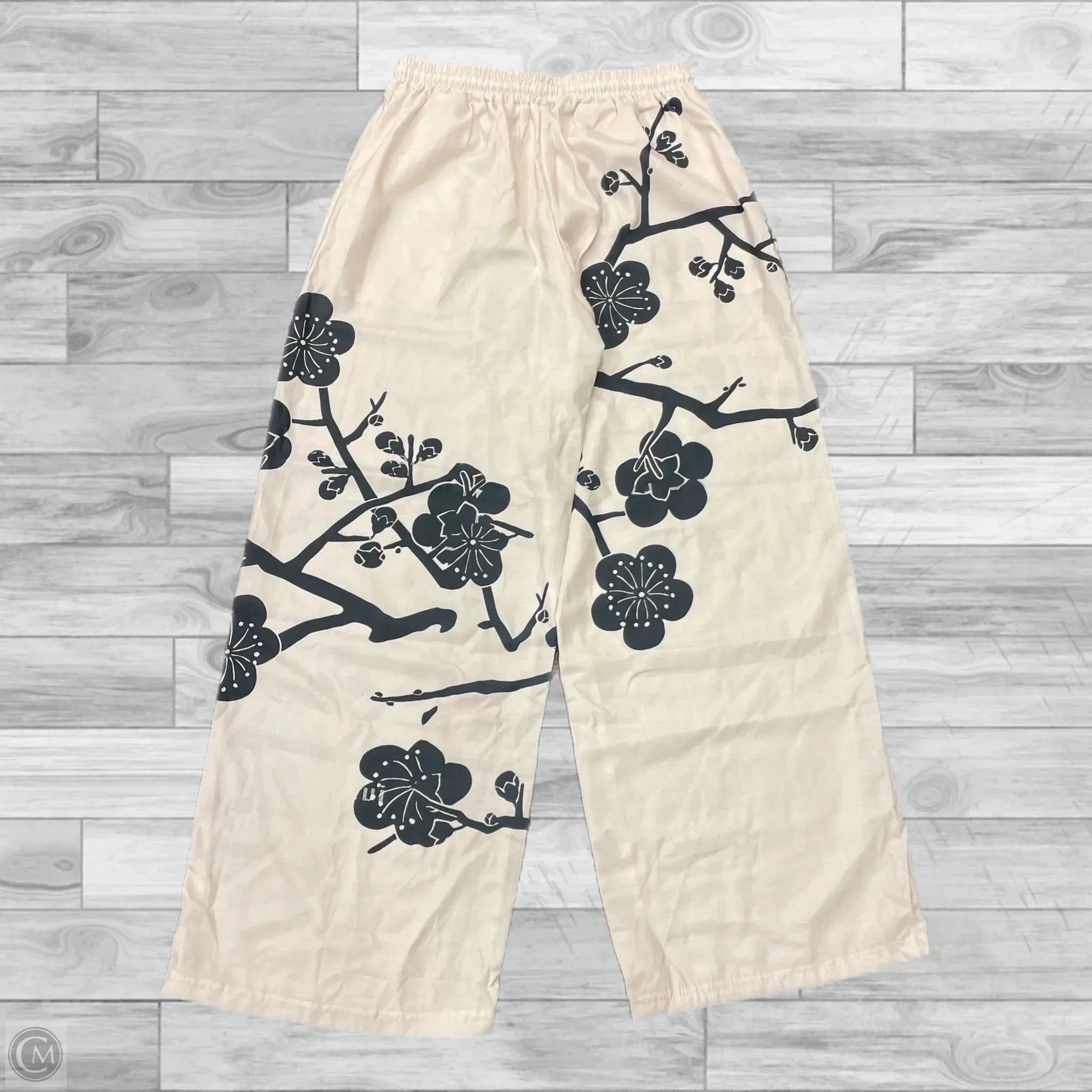 Pants Wide Leg By Clothes Mentor In Black & Cream, Size: L