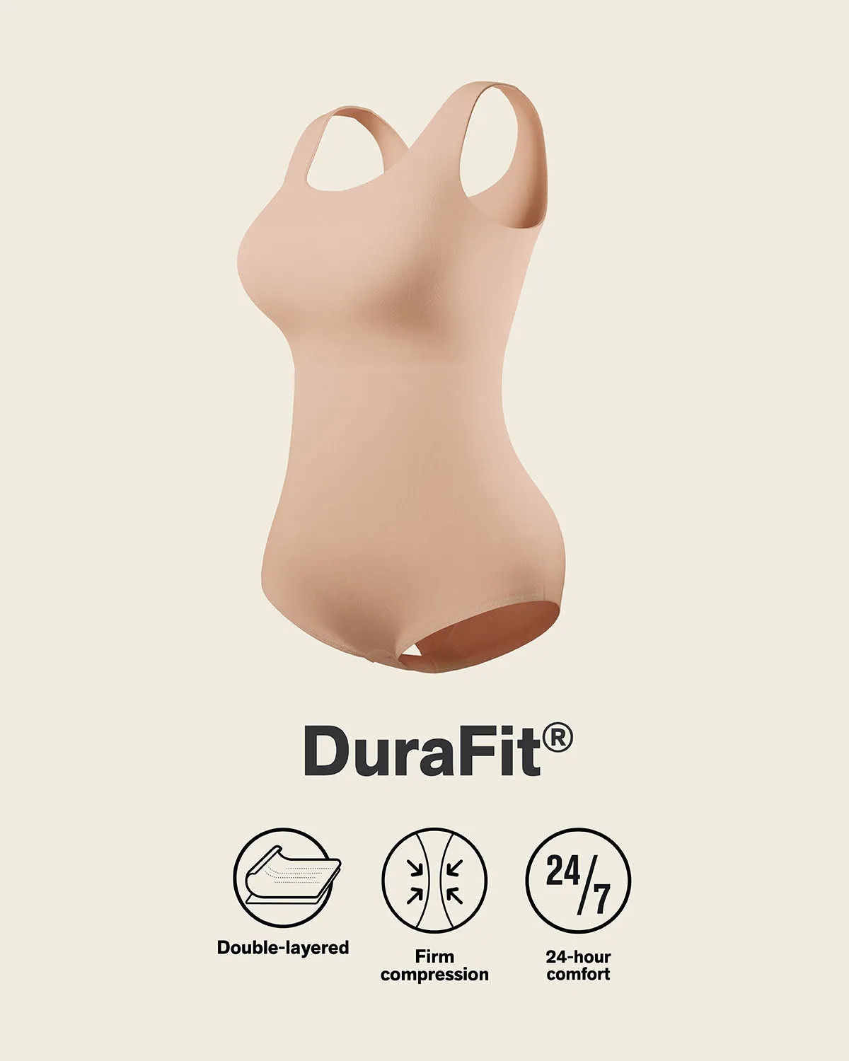 Plunge Classic Sleeveless Shaper Bodysuit