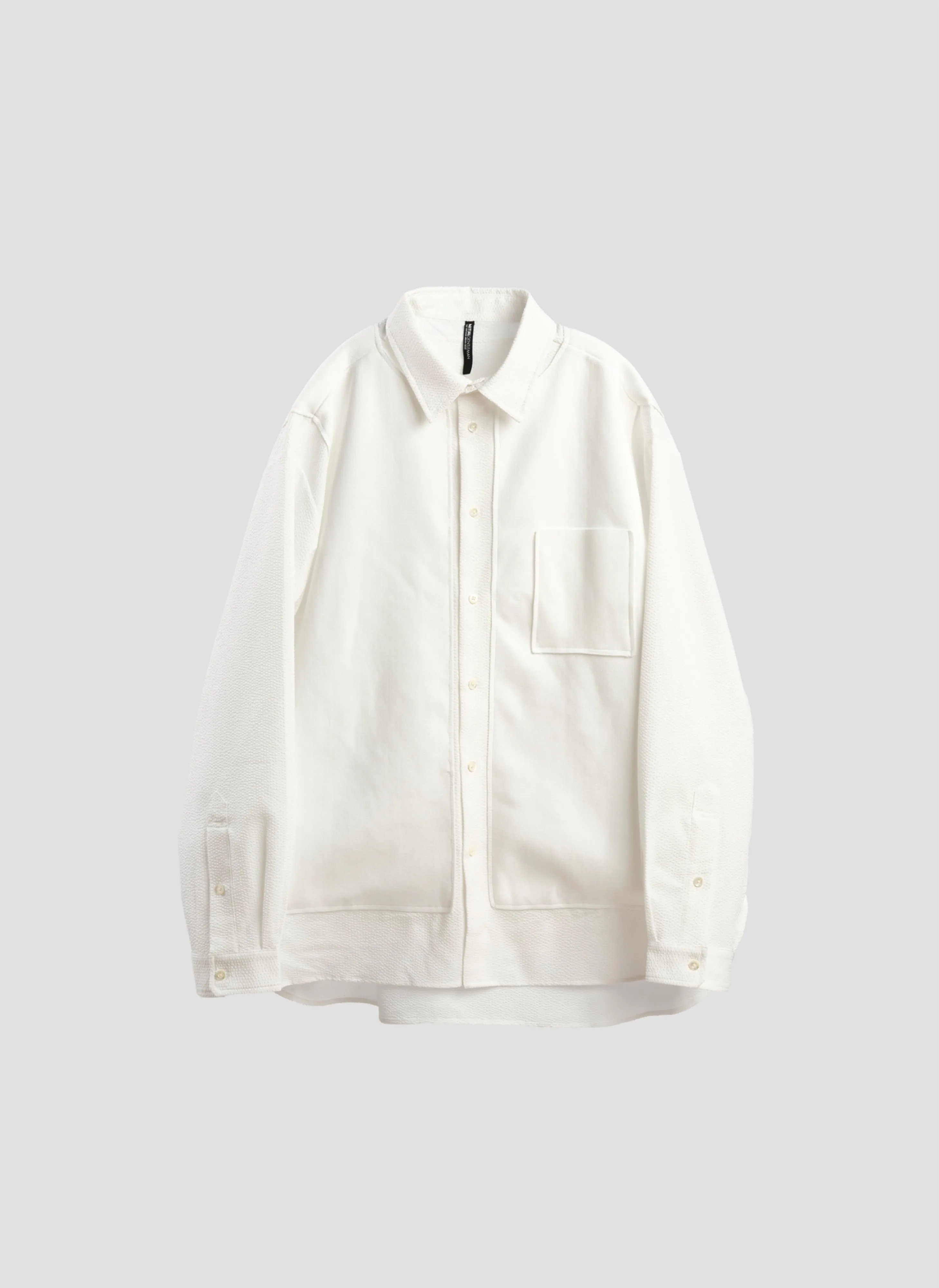 Polyester Business Knit Blocking Shirt