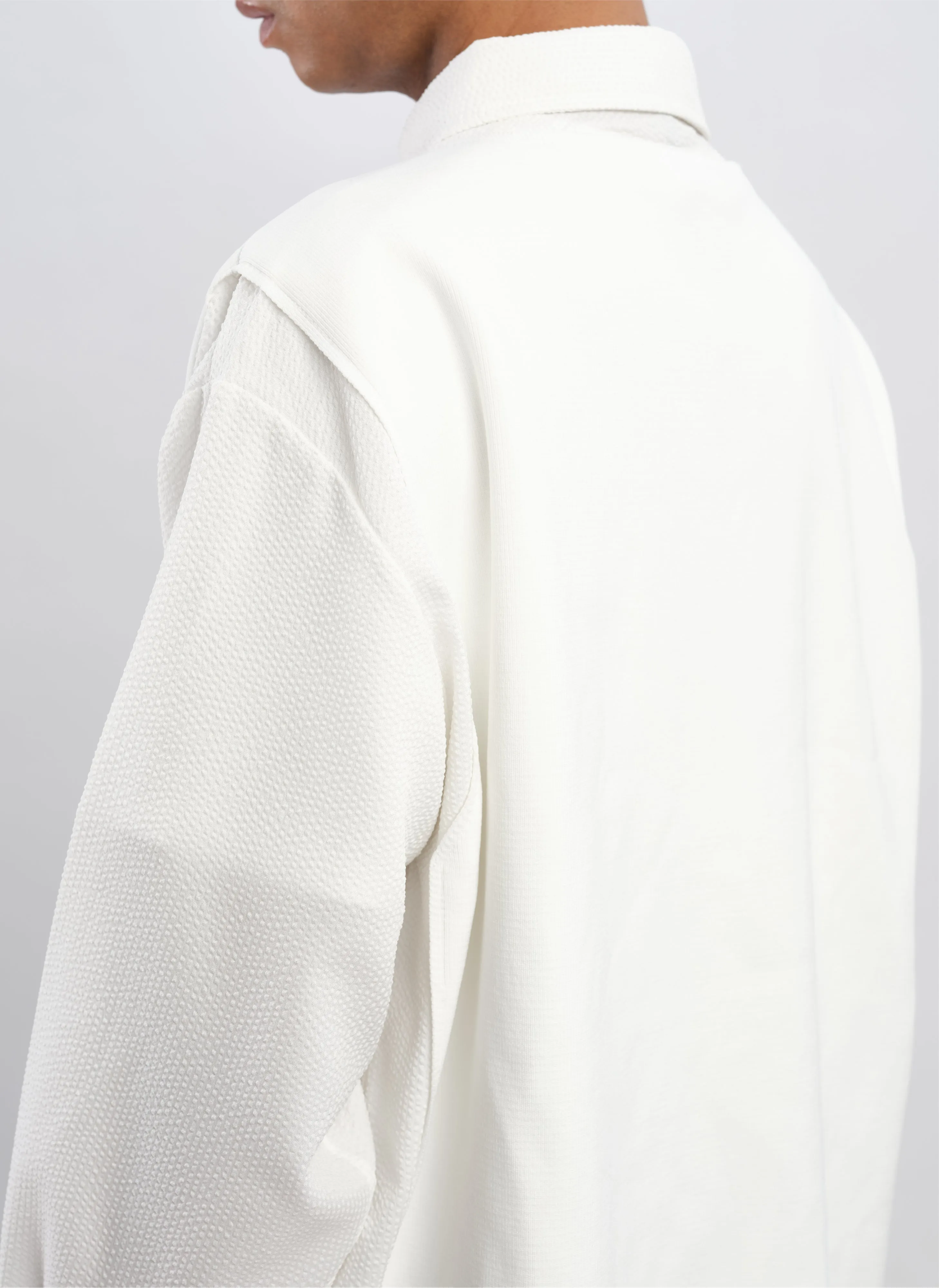 Polyester Business Knit Blocking Shirt