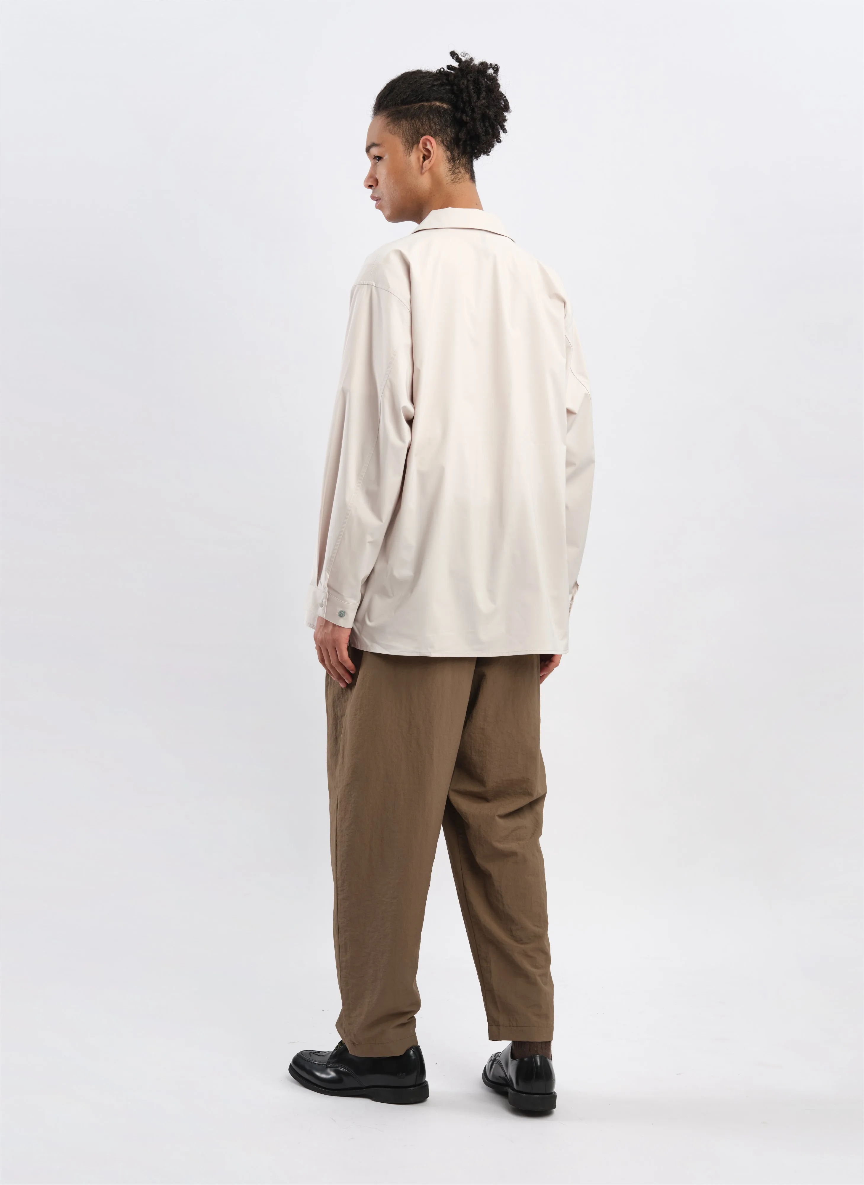 Polyester Rayon Business Resort Wide Tapered Pants (P-12)