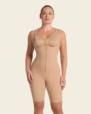 Post-Surgical Mid-Thigh Girdle made of Soft Compression Fabric, Hook-and-Zip Closure