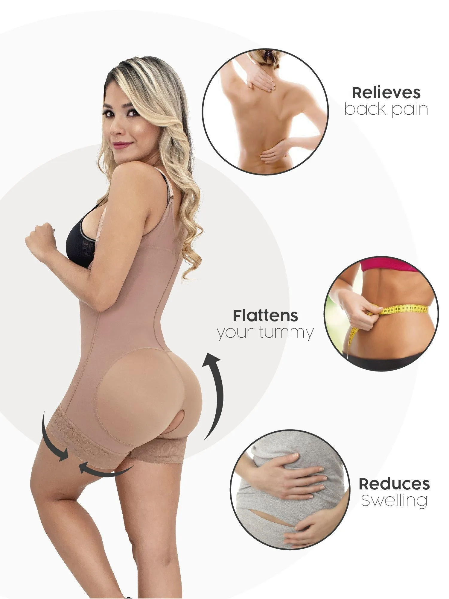 Postpartum C-section Faja Open bust Medium compression Mid-back | Stage 2 Sonryse 046ZL