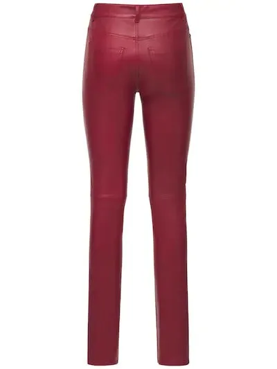 Saint Laurent High-Waisted Leather Pants