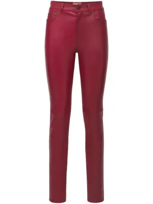 Saint Laurent High-Waisted Leather Pants