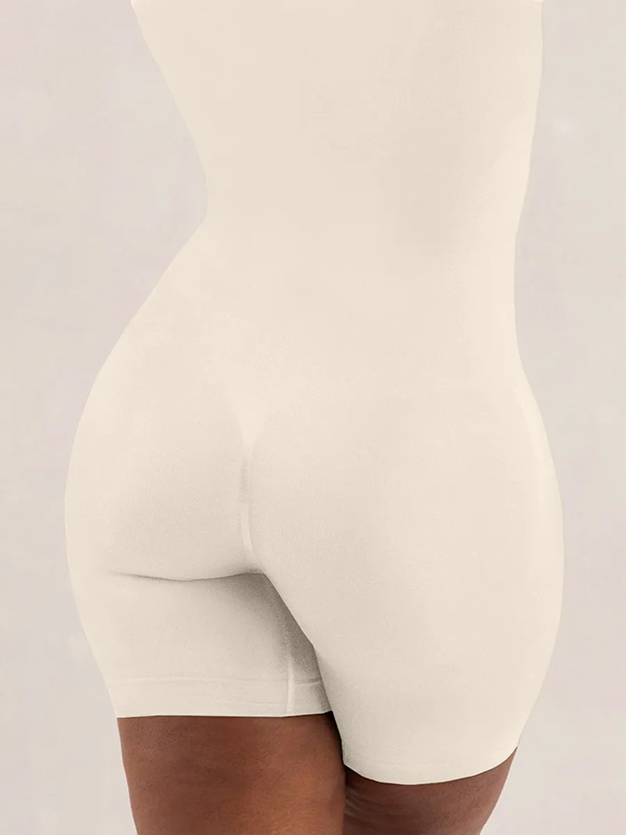Shapermint Essentials All Day Every Day Scoop Neck Mid-Thigh Bodysuit