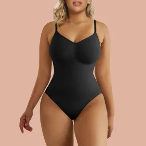 SHAPERX Tummy Control Shapewear Adjustable Straps Seamless Thong Body Shaper