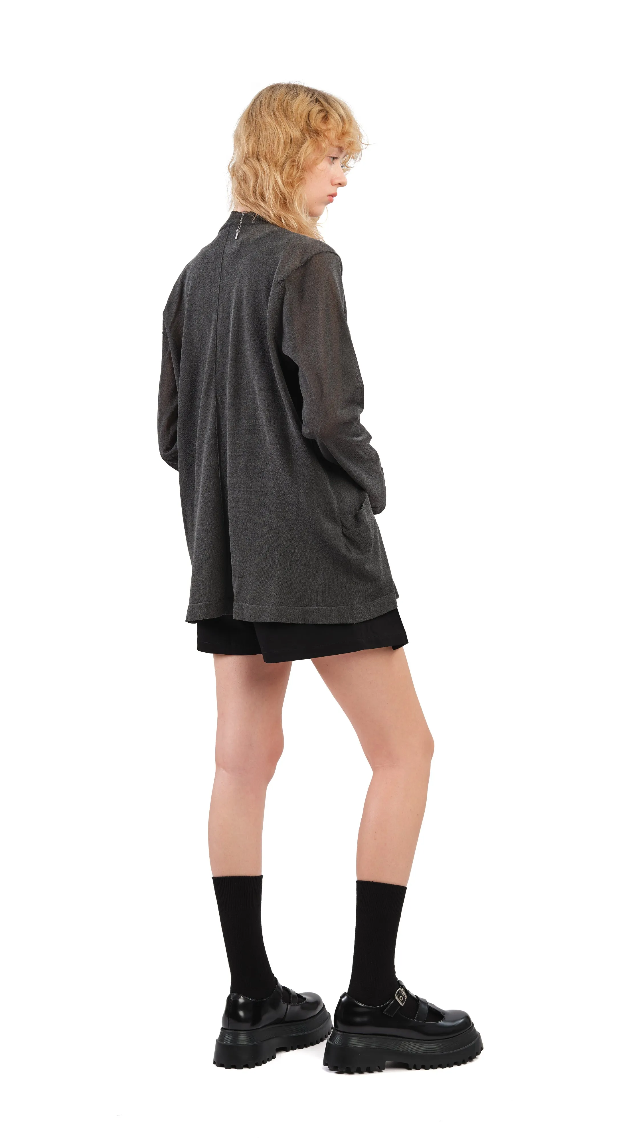 Sheer Knit Blazer
