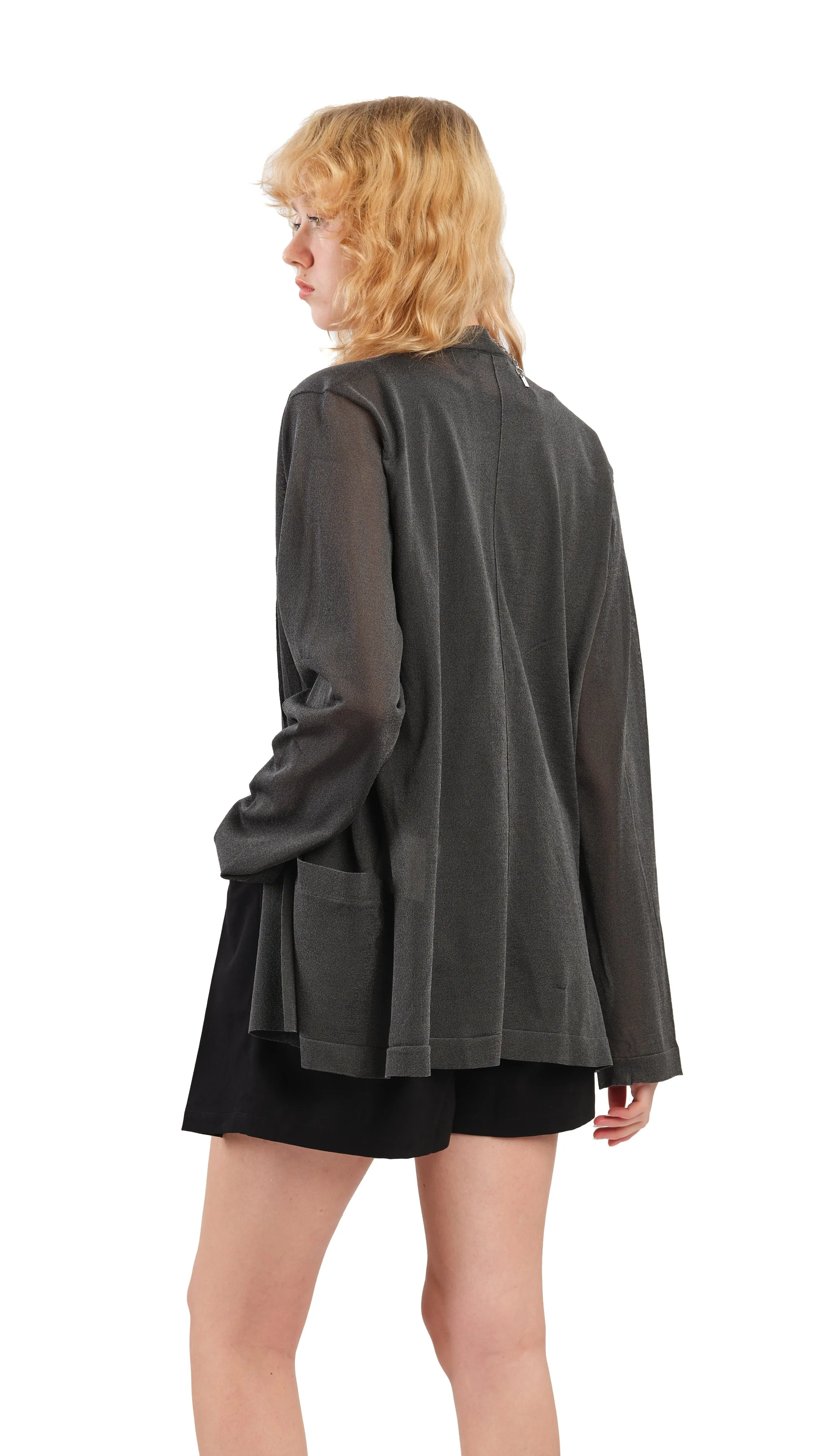 Sheer Knit Blazer