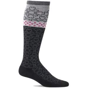 Sockwell Knee High Socks - Botanical Graduated Compression, Black | SW43W
