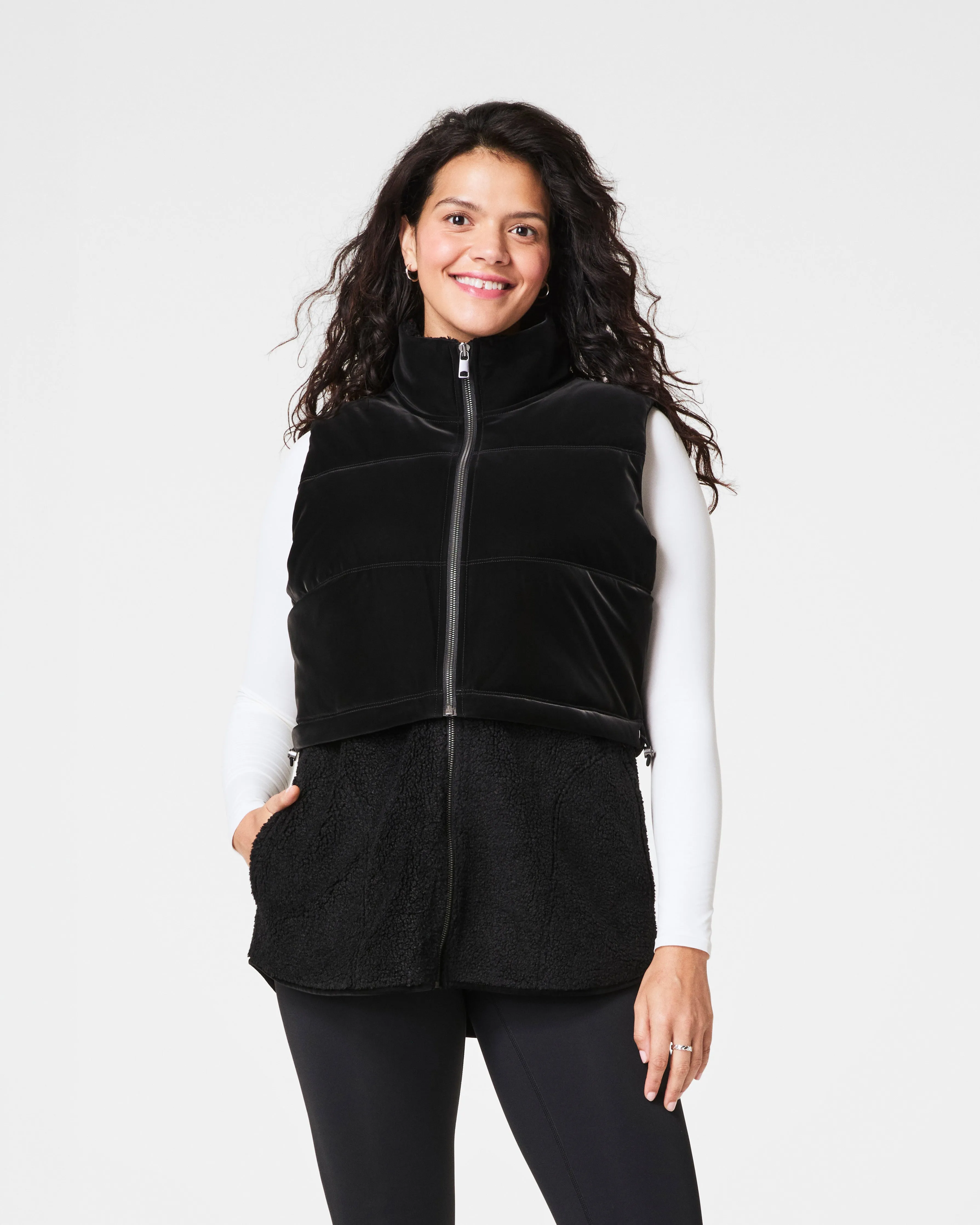SPANX® Two-In-One Velour Fleece Vest