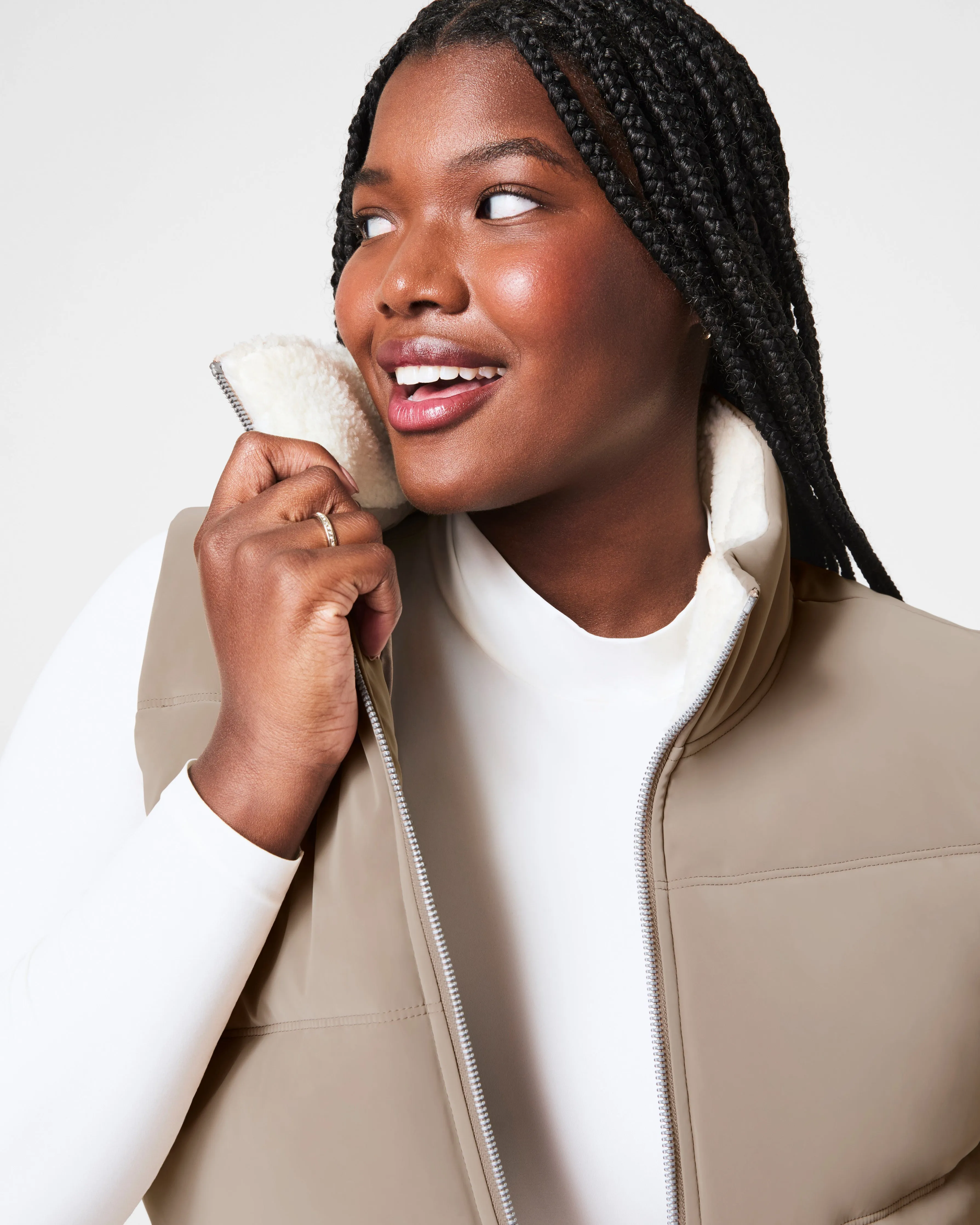 SPANX® Two-In-One Velour Fleece Vest