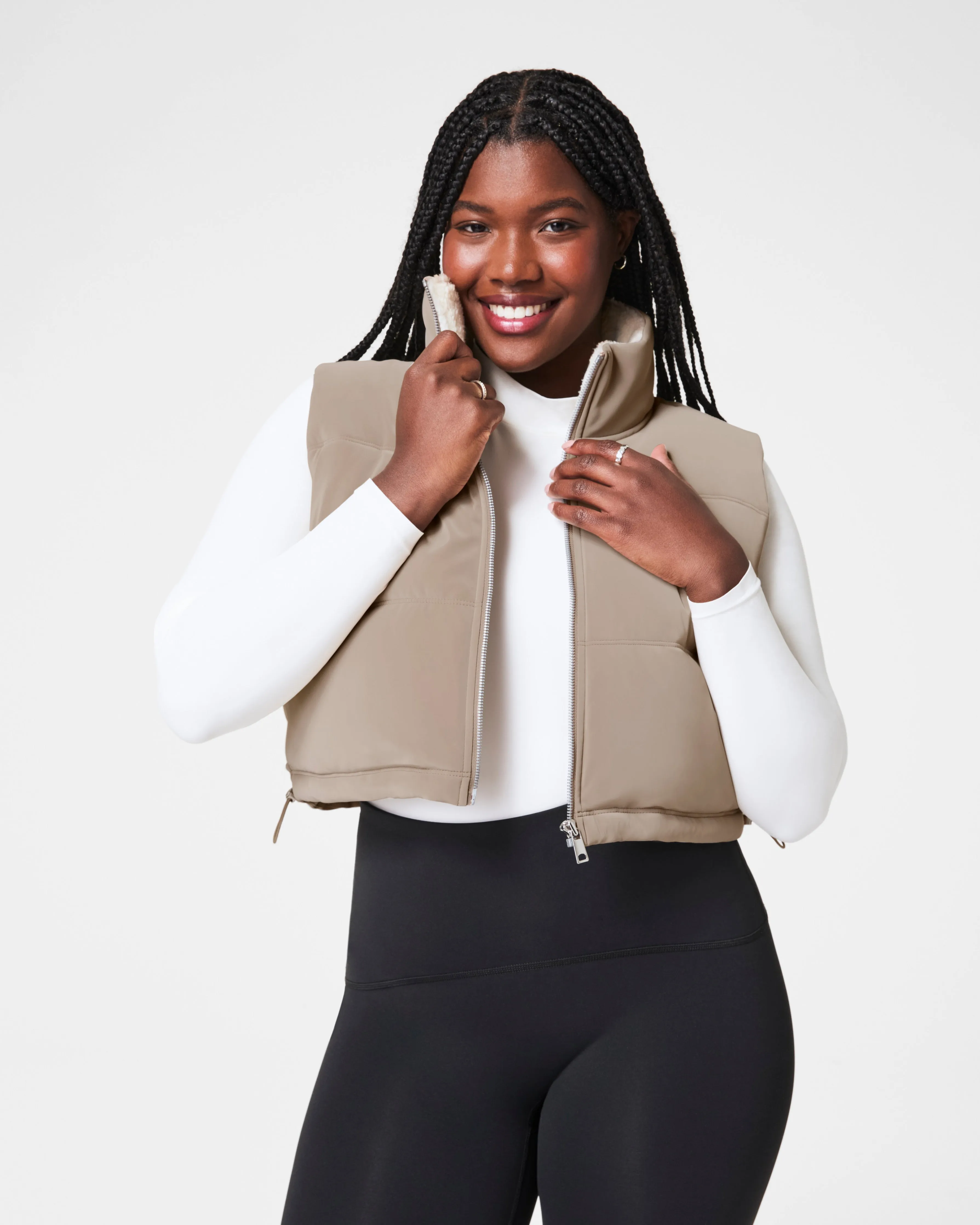 SPANX® Two-In-One Velour Fleece Vest