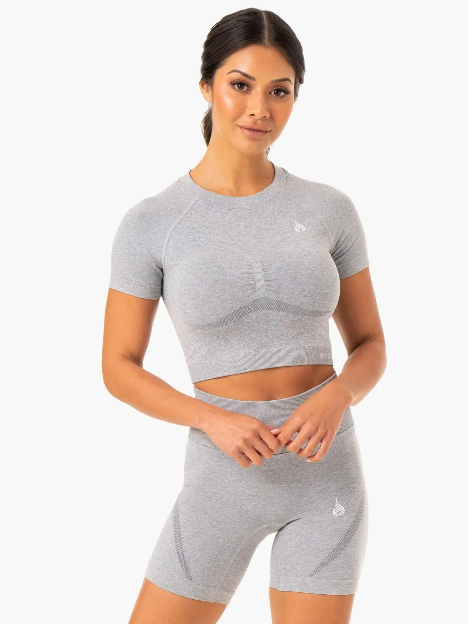 Staples Seamless T-Shirt - Grey Marl