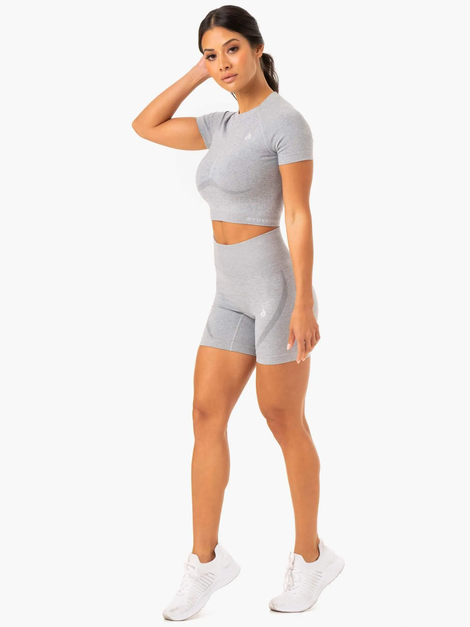 Staples Seamless T-Shirt - Grey Marl
