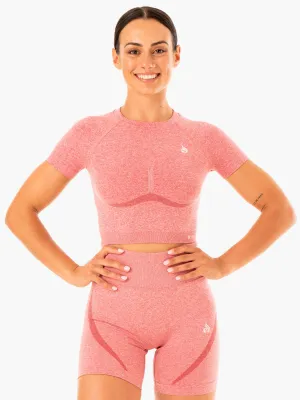 Staples Seamless T-Shirt - Pink Marl