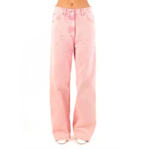Stone Overdyed Bull Denim Pants Pink