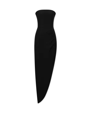 Strapless Side Drape Gown