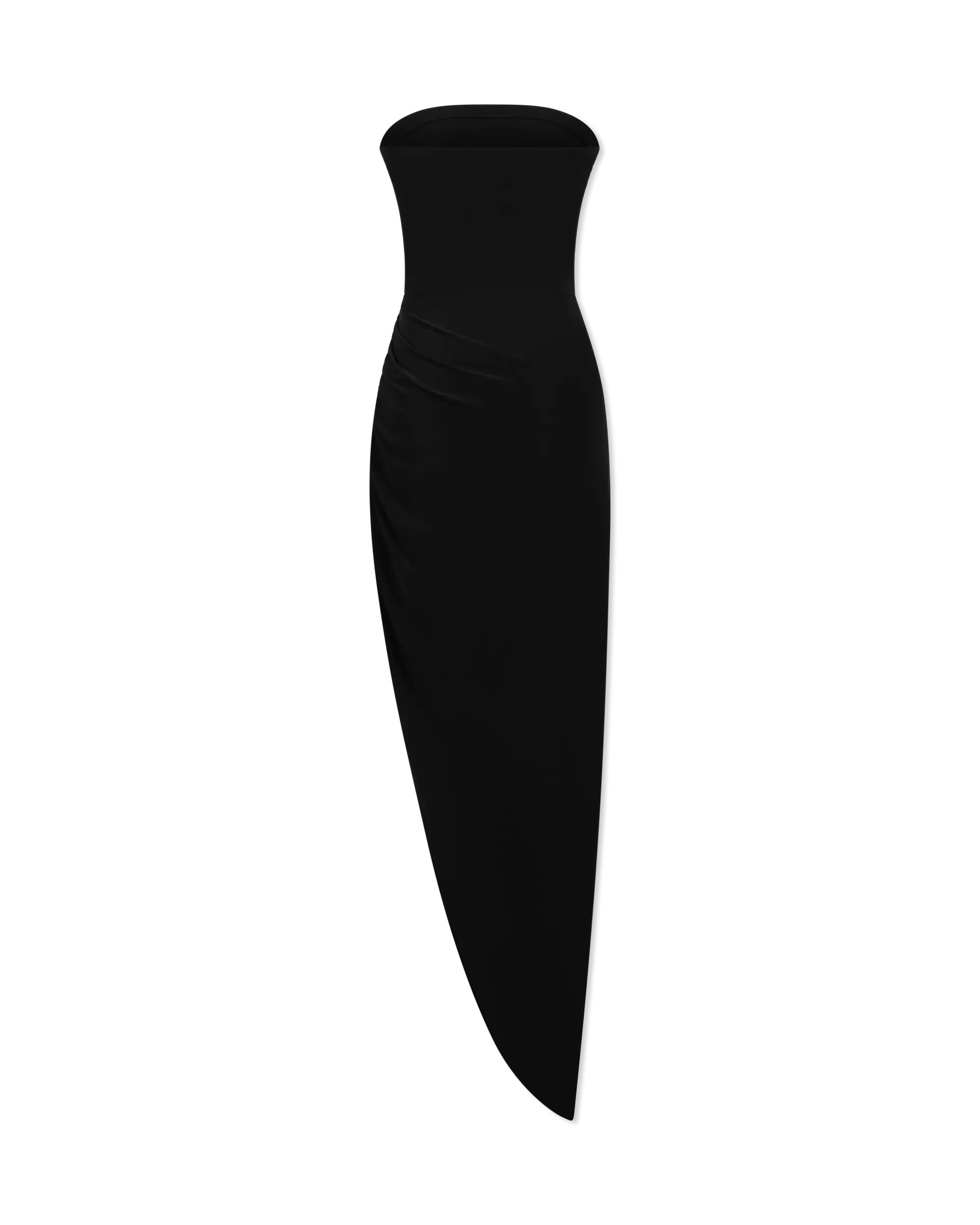 Strapless Side Drape Gown