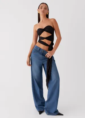 Sunlight Cascade Top - Black