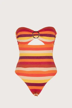  SUNSET BANDEAU ONE-PIECE GOLDEN RING
