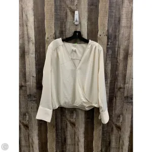 Top Long Sleeve By A New Day In Ivory, Size: L