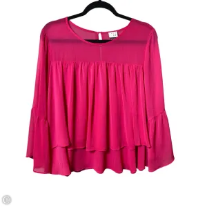 Top Long Sleeve By A New Day In Pink, Size: M
