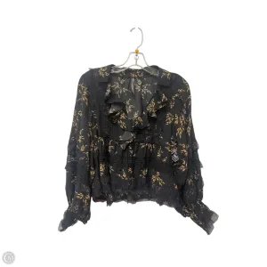 Top Long Sleeve By Anthropologie In Grey, Size: M